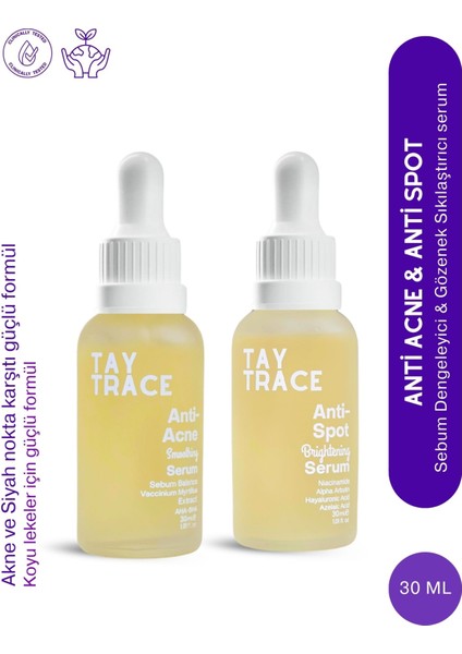 Anti-Acne ve Anti-Leke Serum | Aha Bha, Niacinamide, Arbutin Azelaik Serum
