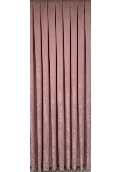 Kadife Dokulu Soft Fon Perde Pudra (Tek Kanat) indirimleri