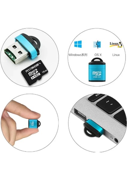 Oem Micro Sd Kart Okuyucu, Tf Kart Okuyucu, Veri Aktarıcı USB 2.0 (Mini Boyut) fiyatları