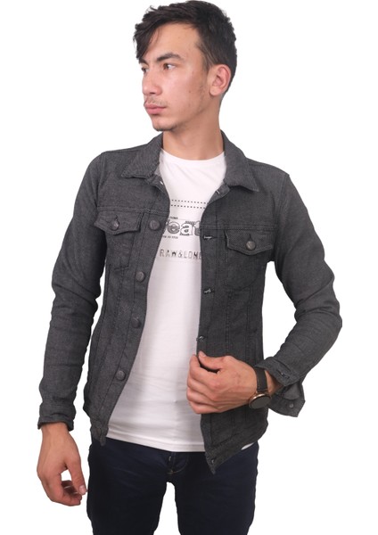 Erkek Gri Kot Ceket