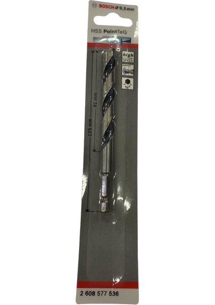 Bosch Pointteq Altıgen Şaftlı Hss Matkap Ucu 9,5 mm