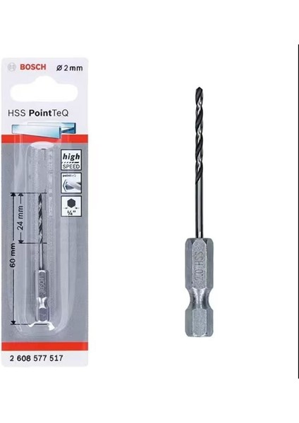 Bosch Pointteq Altıgen Şaftlı Hss Matkap Ucu 2 mm