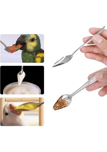 Yavru Papağan Besleme Kaşığı Paslanmaz Çelik 1 Adet