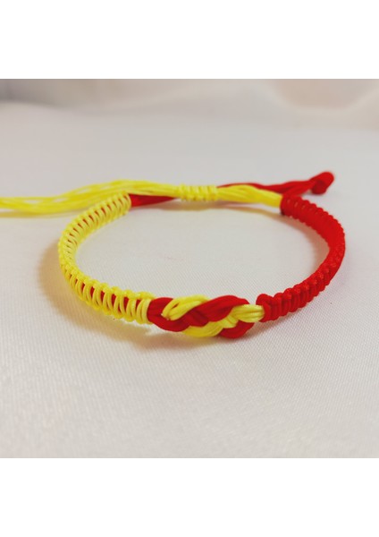 Galatasaray Sarı Kırmızı Sonsuzluk Figürlü Unisex El Yapımı Makrome Taraftar Bileklik, Makrome Bileklik, Maç Aksesuarı, İp Bileklik, Galatasaray Taraftar Bileklik, Taraftar Hediyesi