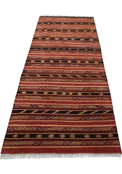 El Dokuması Başyapıt Yekpare Malatya Yolluk Yün Kilim 5869