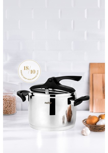 Silver Trend Paslanmaz Çelik 8 Litre Düdüklü Tencere