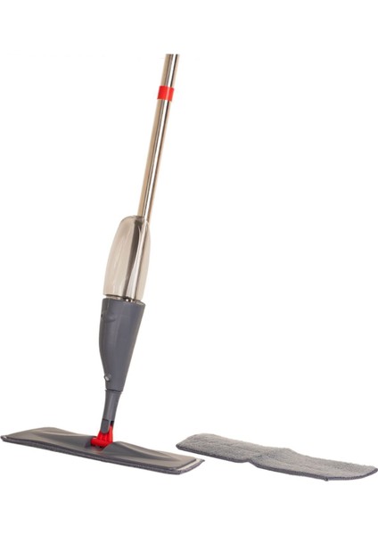 13279 Deterjan Hazneli 360 Derece Dönebilen Sprey Mop Yedek Bezli Temizlik Yer Paspası - Antrasit modelleri