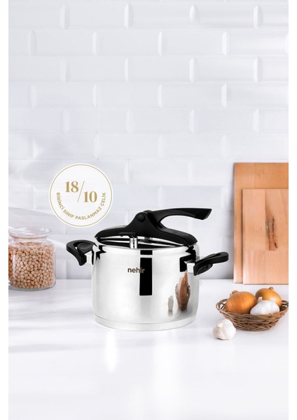 Silver Trend Paslanmaz Çelik 6 Litre Düdüklü Tencere