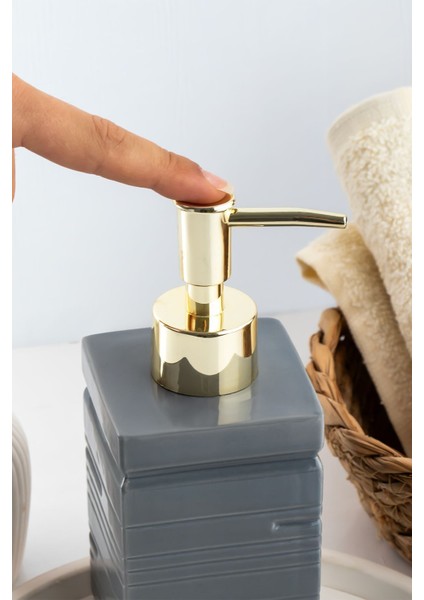 3206 Porselen Sıvı Sabunluk - Tezgah Üstü Banyo Mutfak Lavabo Sabunluğu - 275 cc fiyatları