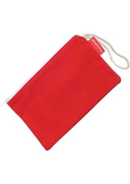 Kırmızı Clutch Bez Çanta