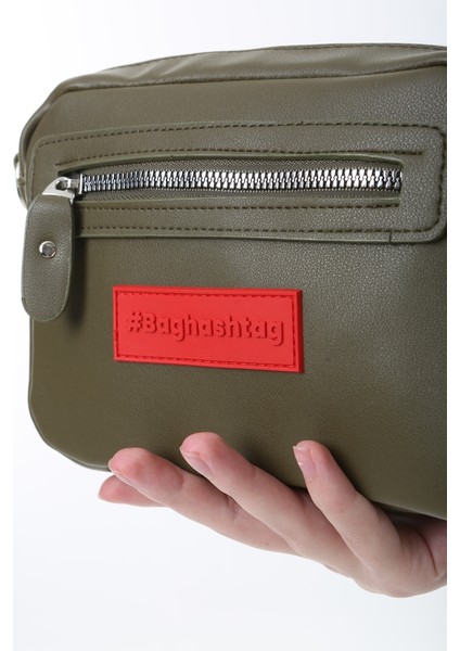 Yeşil Minik Unisex 3 Gözlü Deri Çanta