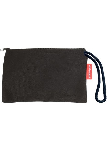 Siyah Clutch Bez Çanta