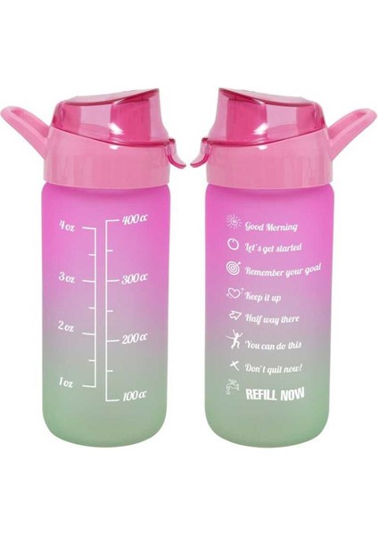 111808-160 Cam Su Şişesi - Motivasyon Su Matarası - Suluk