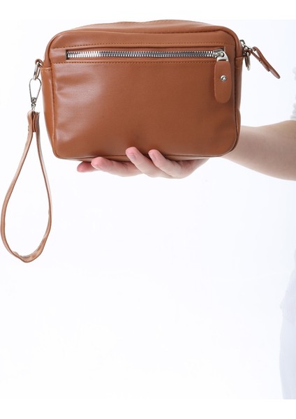 Taba Minik Unisex 3 Gözlü Deri Çanta
