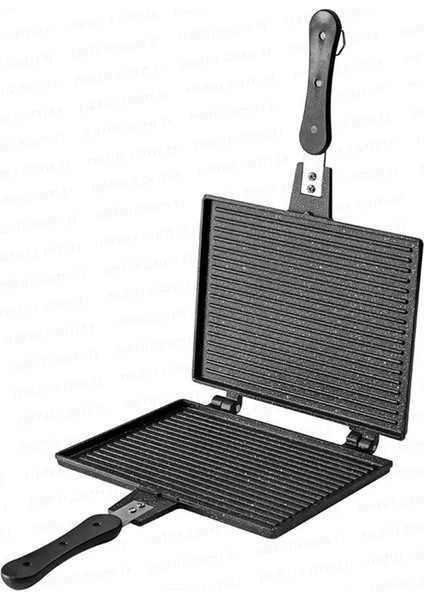 Lüks Granit Kaplama Alüminyum Döküm Tost Tavası - Yanmaz Yapışmaz - 24,5 x 19 cm fiyatları