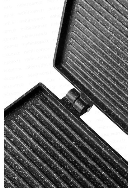 Lüks Granit Kaplama Alüminyum Döküm Tost Tavası - Yanmaz Yapışmaz - 24,5 x 19 cm fırsatları