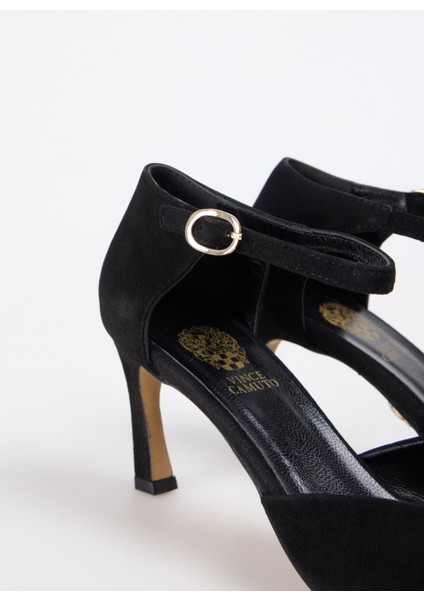 Süet Siyah Kadın Topuklu Ayakkabı D-Clıona indirimleri