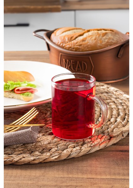 6080 3lü Borosilikat Isıya Ateşe Dayanıklı Cam Kulplu Çay Bardağı Kahve Bardak Kupa Seti 200 ml fiyatları