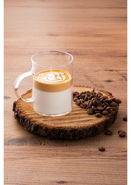 6080 3lü Borosilikat Isıya Ateşe Dayanıklı Cam Kulplu Çay Bardağı Kahve Bardak Kupa Seti 200 ml modelleri