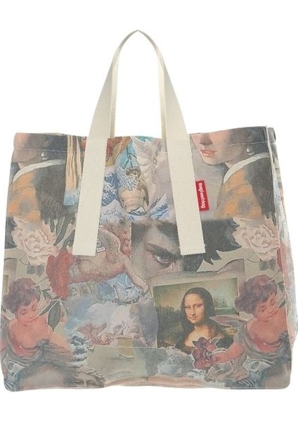 Sanat Baskılı Gabardin Bez Çanta