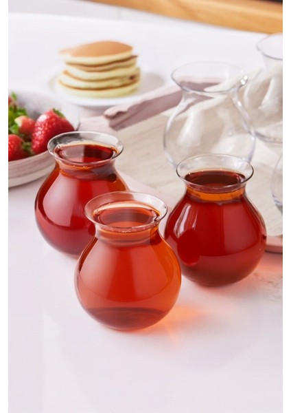 Mercan 6'lı Borosilikat Çay Bardağı Set 210 ml
