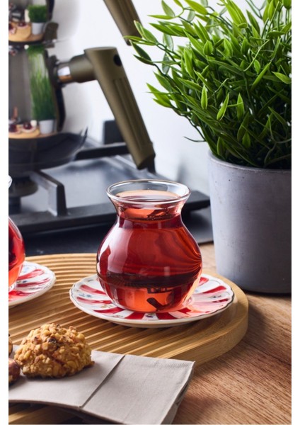 Mercan 6'lı Borosilikat Çay Bardağı Set 210 ml