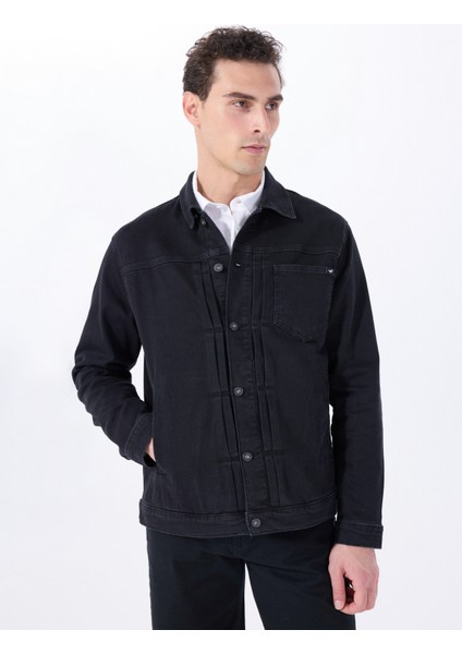 Siyah Erkek Denim Ceket M5SM-CKT1023