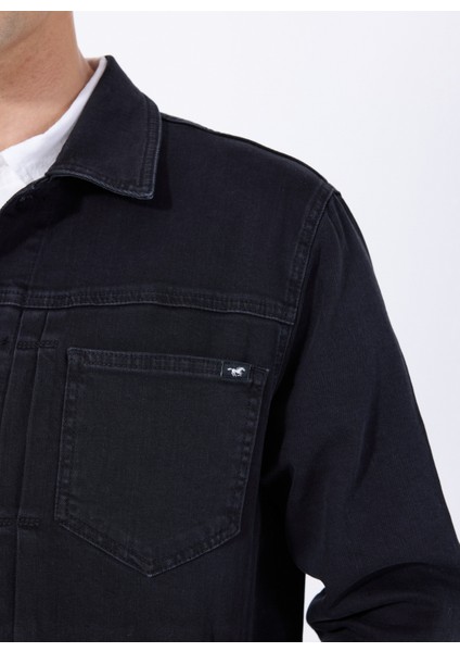 Siyah Erkek Denim Ceket M5SM-CKT1023