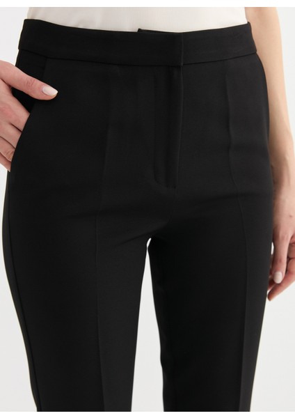 Normal Bel Standart Siyah Kadın Pantolon 25YSL5349 modelleri