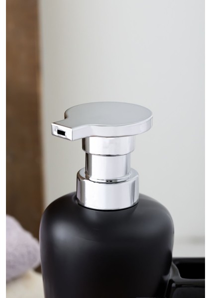 268669 Tezgah Üstü Siyah Sıvı Sabunluk Fırçalı Süngerli Sabunluk (550ML) 20CM fırsatları