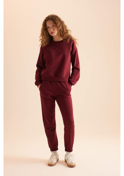 Regular Fit Normal Kalıp Basic Düz İçi Kalın Polarlı Eşofman Takımı D8022AXNS