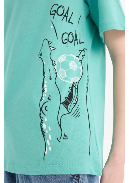 Erkek Çocuk Bisiklet Yaka Baskılı Kısa Kollu Tişört F0183A825SM indirimleri