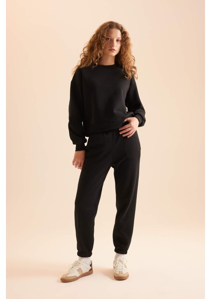 Regular Fit 2'li Takım Sweatshirt Beli Lastikli Jogger Eşofman Altı D8022AXNS fiyatları