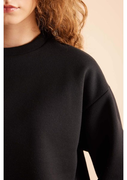 Regular Fit 2'li Takım Sweatshirt Beli Lastikli Jogger Eşofman Altı D8022AXNS fırsatları