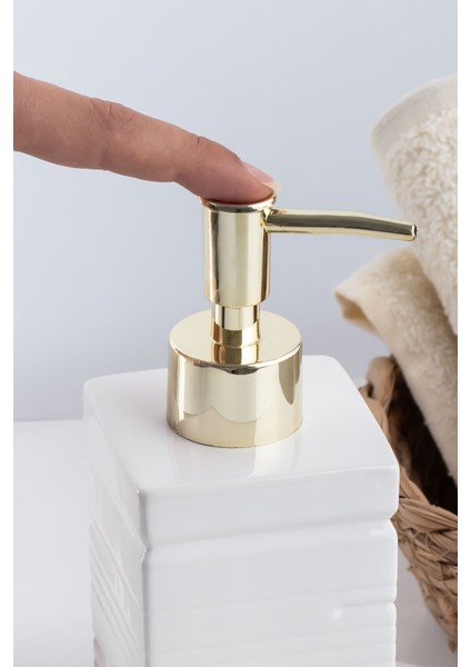 3206 Porselen Sıvı Sabunluk - Tezgah Üstü Banyo Mutfak Lavabo Sabunluğu - 275 cc fiyatları