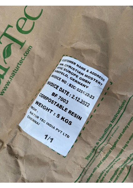 BF7003 Kompostlanabilir Reçine 5 kg modelleri