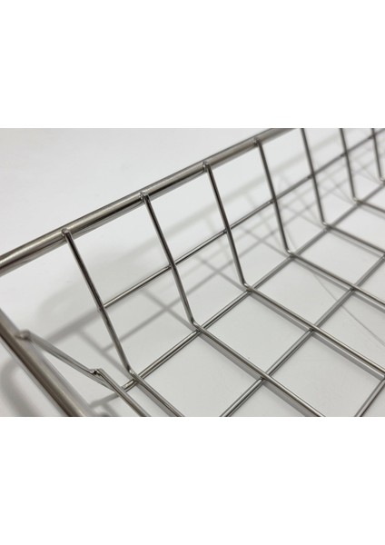 Paslanmaz Çelik Metal Sepet 49,5 x 25,5 x 4,5 cm (1 Adet) indirimleri