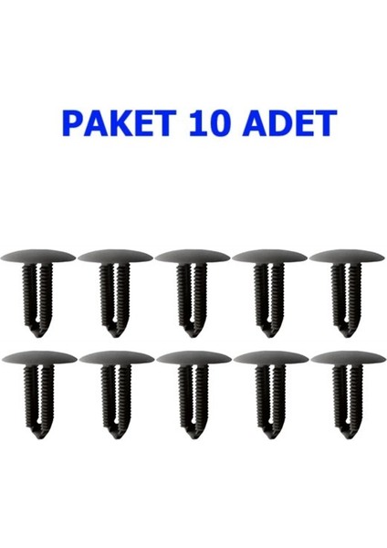 Yan Kaplama Klips Siyah Ince Diş (10 Adet) Ford Transit