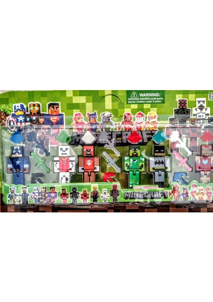 Vardem Minecraft Oyuncak 6 Lı Figür Set 10 cm 21 Parça - Iron Man