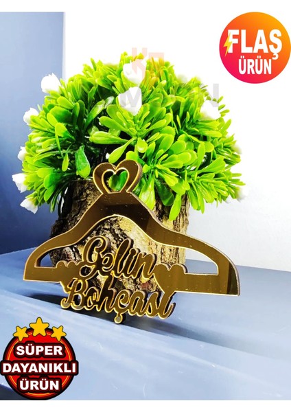 Özel Tasarım Pleksi Gelin Bohçası Yazısı Bohça Süsü 8 cm 10 Adet