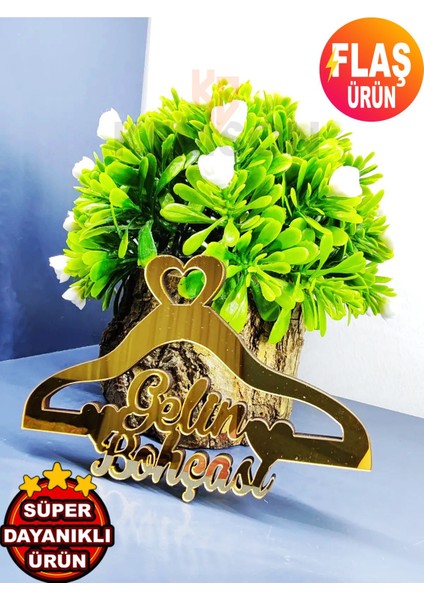 Özel Tasarım Pleksi Gelin Bohçası Yazısı Bohça Süsü 8 cm 10 Adet