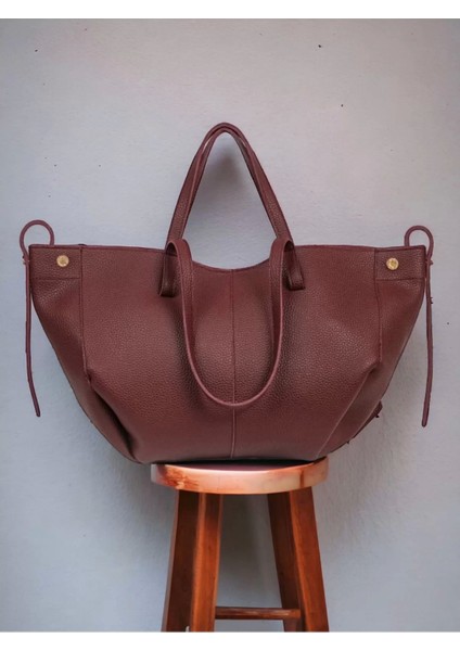 Robin Bordo Big Shopper Cüzdanlı Kadın Omuz Çantası