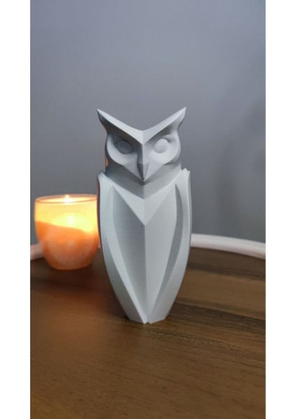 Beyaz Modern Baykuş Dekorasyon Hediyelik Biblo Plastik 16 cm fiyatları