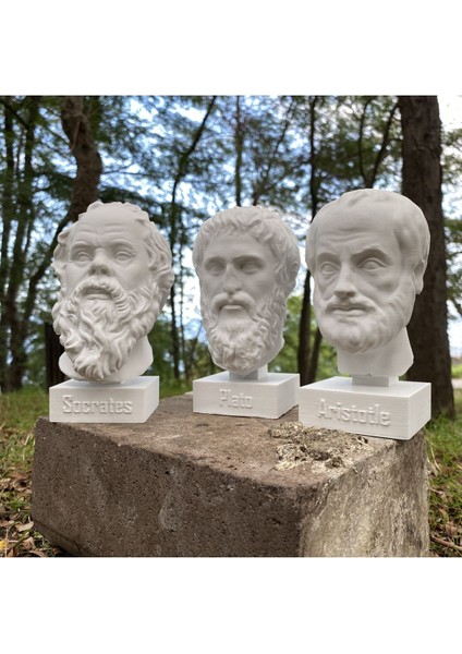Sokrates Platon Aristo 3'lü Büst Set Antik Yunan Filozofları Ev Kitaplık Dekor fiyatları