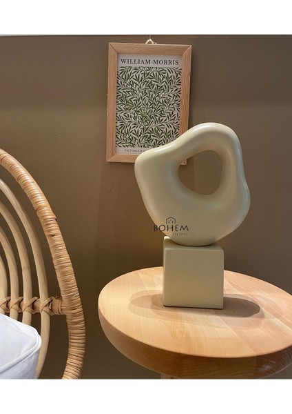 Seramik Bej Büyük Asimetrik Büst, Heykel Bej fiyatları