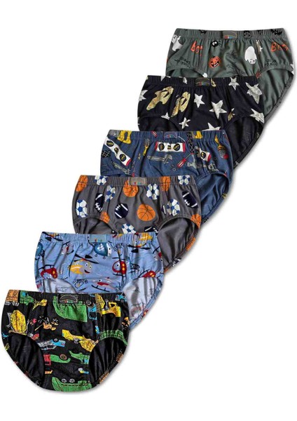 Erkek Çocuk Karışık Desenli Slip Külot Iç Çamaşır 6lı Set fiyatları