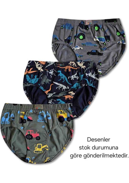 Erkek Çocuk Karışık Desenli Slip Külot Iç Çamaşır 6lı Set modelleri