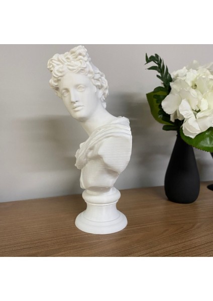 Apollo Büst Antik Yunan Heykel 25 cm Michelangelo Apollon Büstü fırsatları