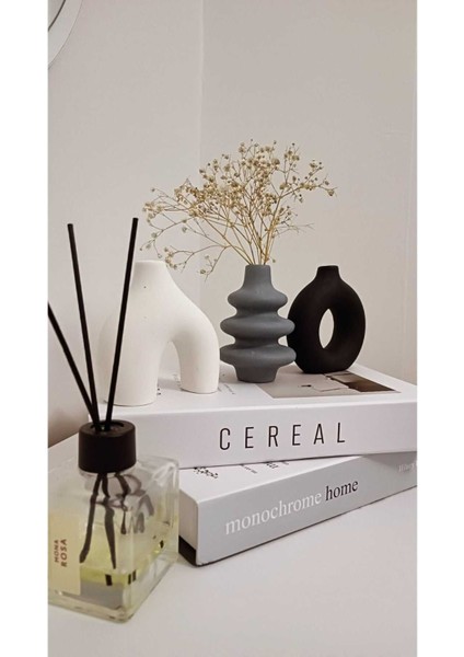 Minimal Biblo Set, 3'lü Dekoratif Bohem Minyatür Vazo