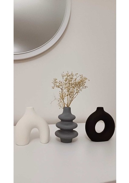 Minimal Biblo Set, 3'lü Dekoratif Bohem Minyatür Vazo fiyatları